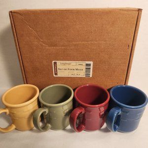 Set of Longaberger Mugs - 4 colors